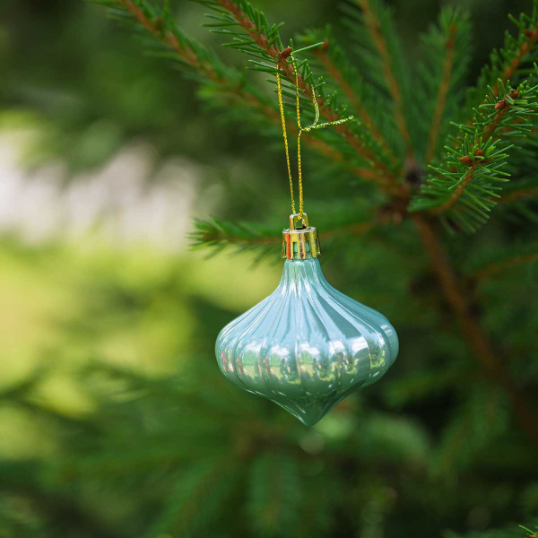 Набор елочных украшений LN36-K-5 5 см 12 шт Шары мятный