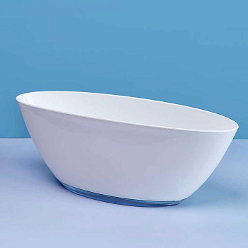 Кашпо "Лодочка" 3л с поддон Белый Пласт Авеню х12 