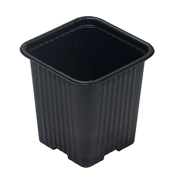 Горшок 0,5 л для рассады 9х9х9,5 черный Агроэкодом 