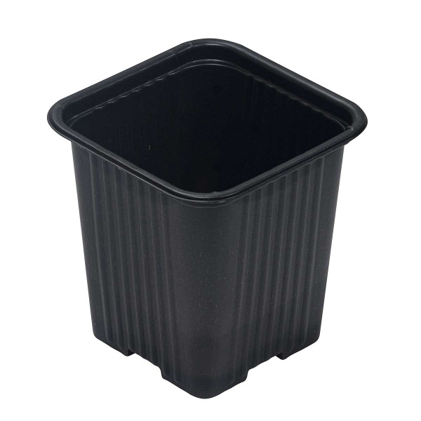 Горшок 0,5 л для рассады 9х9х9,5 черный Агроэкодом 