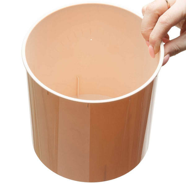 Кашпо Leaves 2,5л Мокко/Пудра КШ-2084 х12 