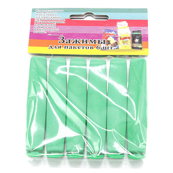 Зажимы для пакетов 9см  6 шт RE-269