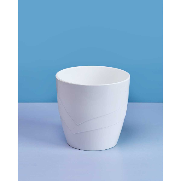 Кашпо "Грация" 4,5л Белый Пласт Авеню х12 