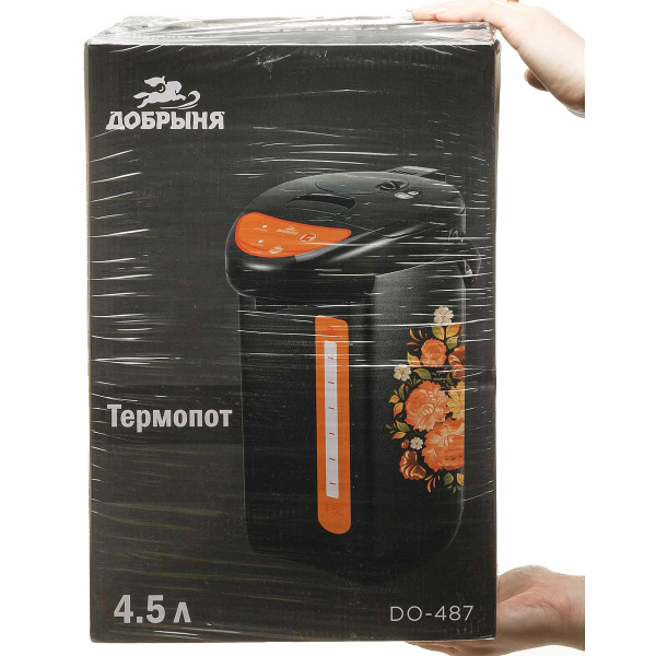 Термопот Добрыня 4 л нержавеющий DO-487 хохлома