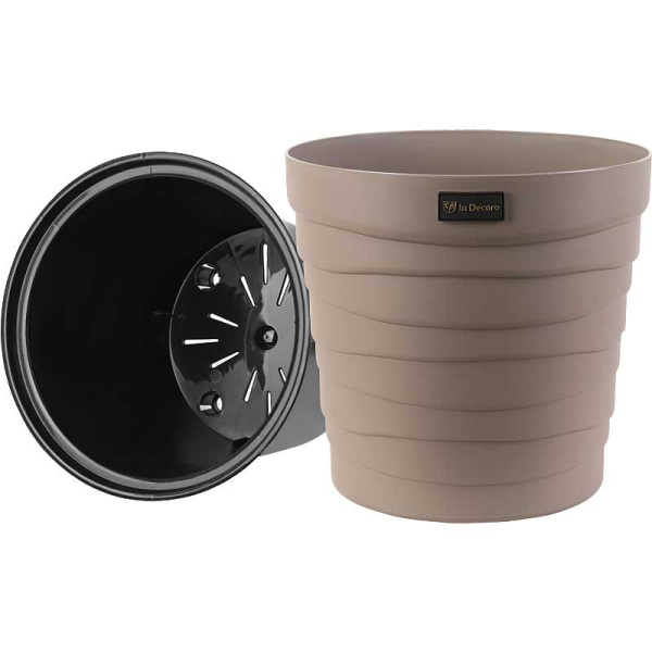 Кашпо БАРХАН 7,5л Мокачино КШ-4366 х8 