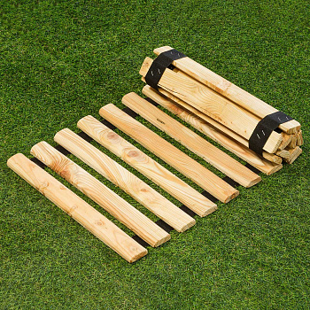 Рулонная садовая дорожка деревянная 1м*40см