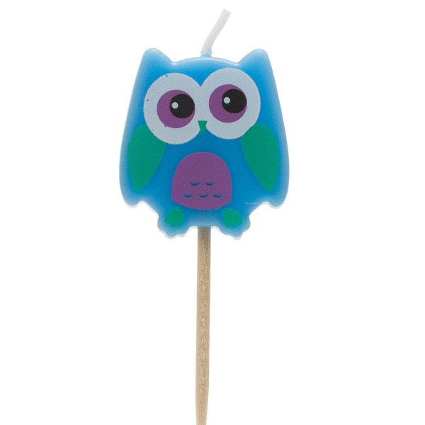 Свечи для торта NA2543 "Сова/цветок" 5шт в упаковке (360)