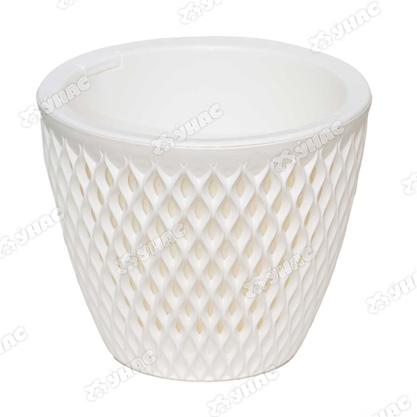 Кашпо Версаль 1,6л Бел-Белый КШ-9011 ВМС(20) 