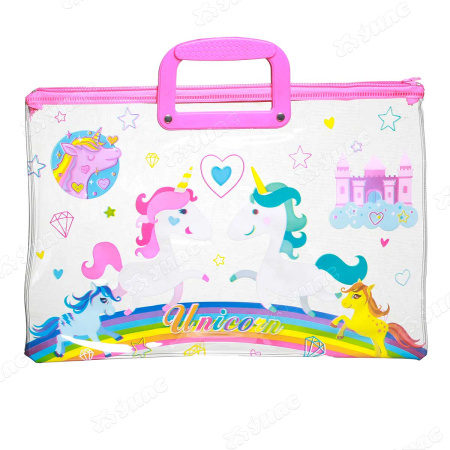 Папка-портфель 40*26 см ПОНИ прозрачный NK-265