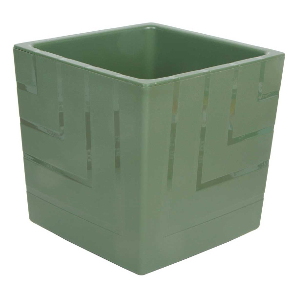 Горшок "Квадро" 6,6л Нефрит КВ20-32 Ливингрин(6) 