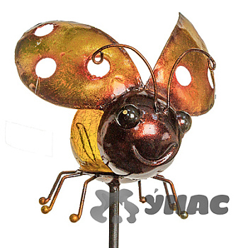 Фигурка садовая метал Жук 20*83см с фонарем 16А-83(6)