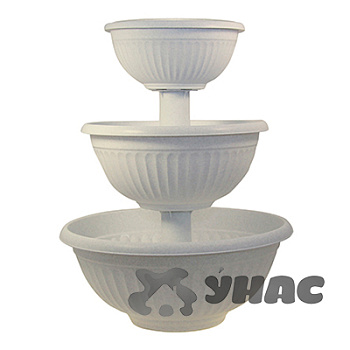 Каскад для цветов 5л*11л*20л Ливия М3198 мрамор Каскад для цветов 5л*11л*20л Ливия М3198 мрамор