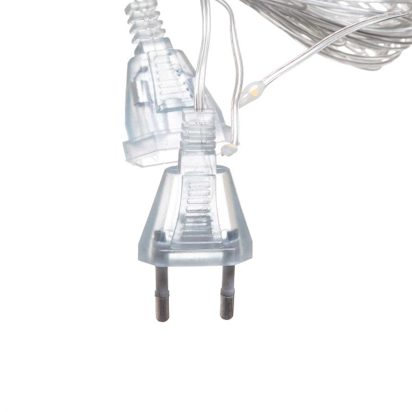 Гирлянда штора LLN-33-1 150л 1,5м*1,5м ТЕПЛЫЙ БЕЛЫЙ провод "капелька"(100)