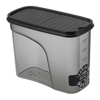 Емкость для сыпуч прод Бест 1,5л графит  М1255(12)