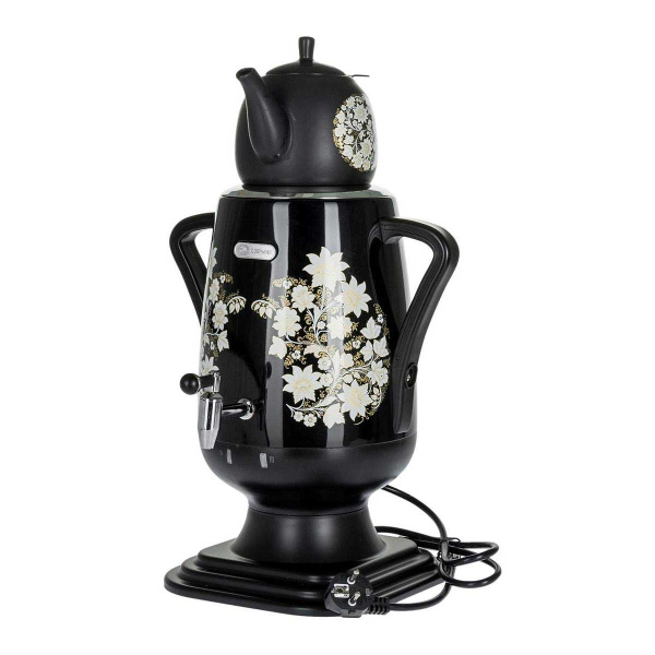 Самовар Добрыня 4,0л пласт, керам.завар. DO-412 черн. х4