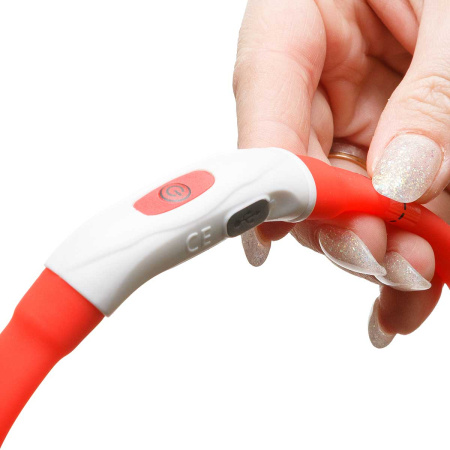 Ошейник 55*1,5см свет-ся 3реж микс USB NA2615 (144