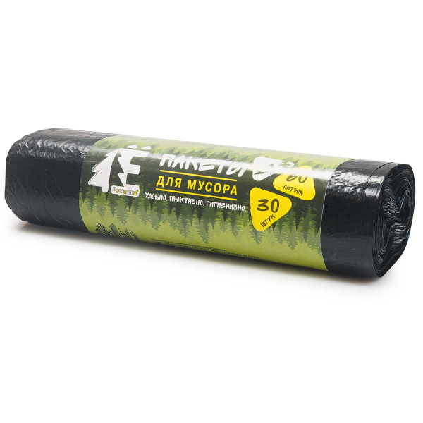 Мешки для мусора 60 л 30 шт Ромашка