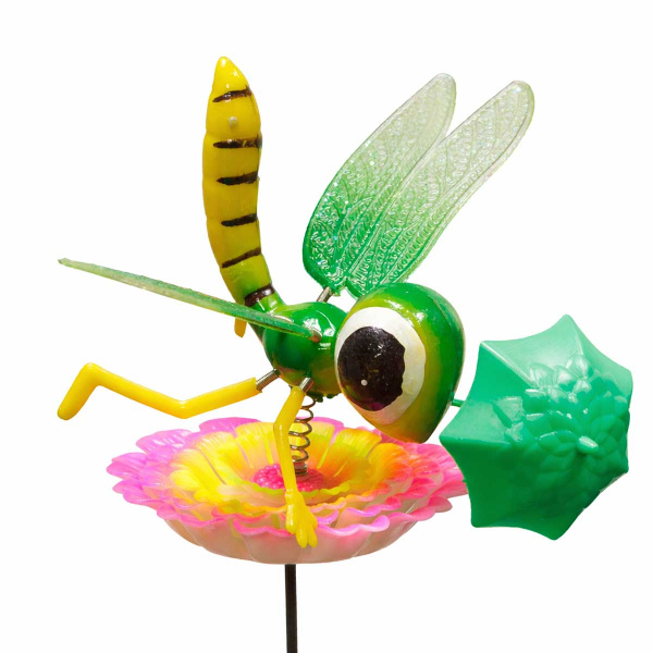 Штекер садовый Стрекоза с зонтом NA2682 8*10см (288)