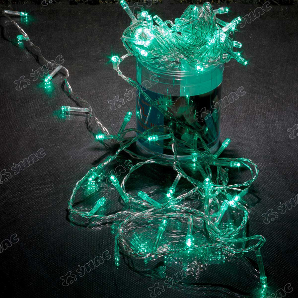 Гирлянда LED L-0-5 72 ламп прозрачный провод зеленый