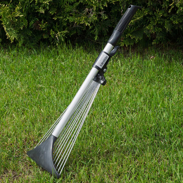 Грабли веерные раздвижные мини на пластиковой основе