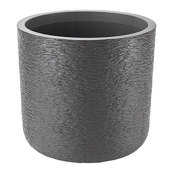Кашпо СЛАНЕЦ  D380мм 24л с встав Графит М3201 