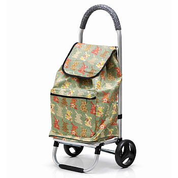 Сумка-тележка 20кг NA2687-1 с рисунком, алюминиевый каркас, 1 запасное колесо