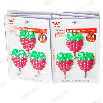 Крючок 3шт на блистере Виноград (липучка) NA1953 