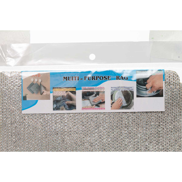 Салфетка двух-я 4шт микроф.+уз.сетка24*24см