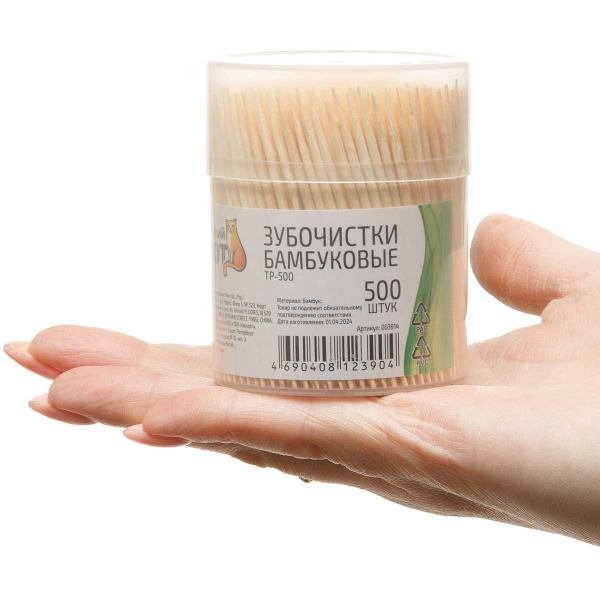 Зубочистки TP-500 бамбук 500 шт