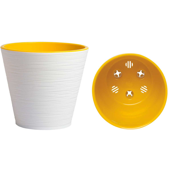 Горшок КОНУС 6л БЕЛЫЙ с вклад К23-10 Ливин х9 