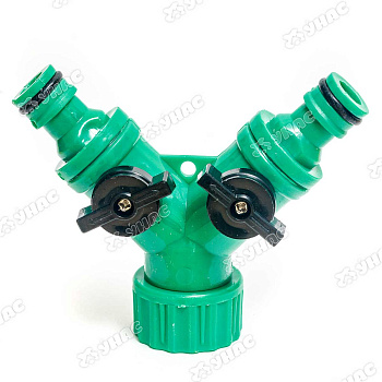 Тройник (SH4049) с краниками 3/4 внут.рез.(Ц10шт)