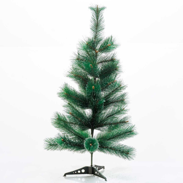 Елка HJ 90-81 90 см серебро 41 ветка пластиковая подставка