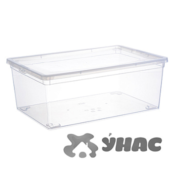 Ящик для хранения 10 л прозрачный 370*250*140 мм М2352