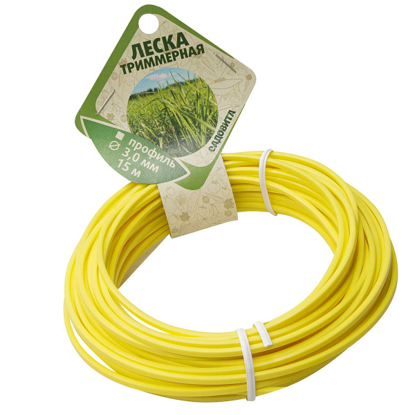 Леска триммерная "Квадрат" d 3мм 15м САДОВИТА х42