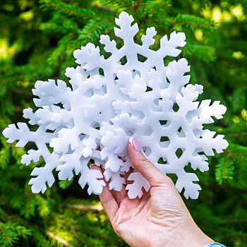 Подвеска-украшение G016 Снежинки 6шт14см (материал:пенополиэтилен) (500)