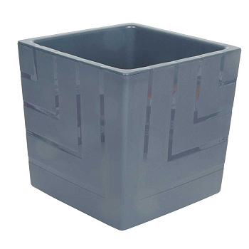 Горшок "Квадро" 1,2л Антрац КВ12-12 Ливингрин (16) 