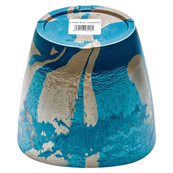 Вазон 2,5 л бирюза+шоколад R-16YB20бш 