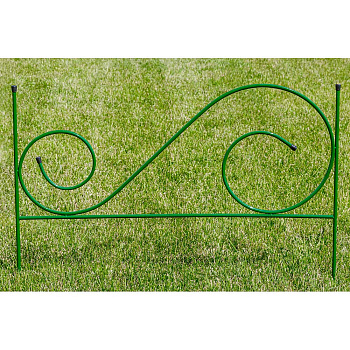 Заборчик декоративный металлический садовый №3 Соната-мини 0,59*0,48м 5секций( 2 метра) САДОВИТА