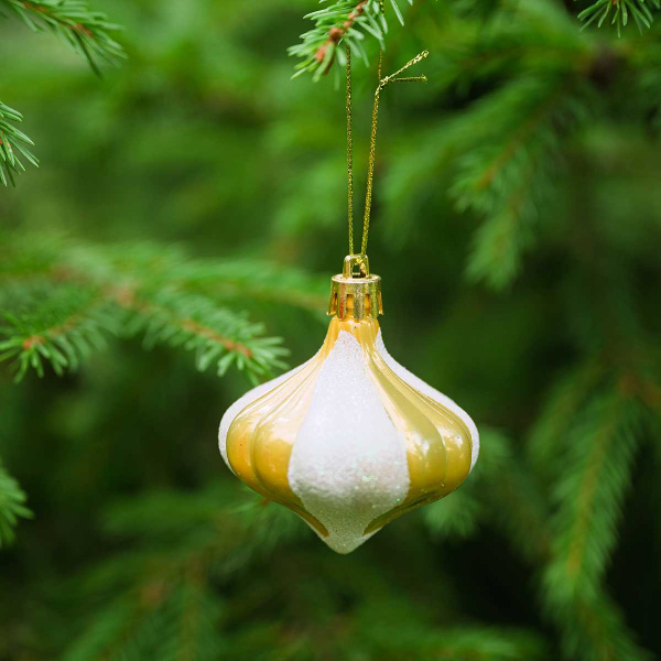 Набор елочных украшений LN28-E33-2 5 см 12 шт Шары ЗОЛОТО