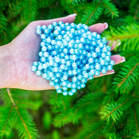 Цепь новогодняя 5ZLAZ8-5-4 Шарик d-0.8 мм 5 м лазурь