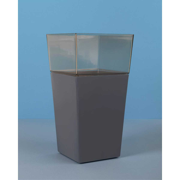 Кашпо Астра 1,8л прозр-антрацит ПластАвеню х6 