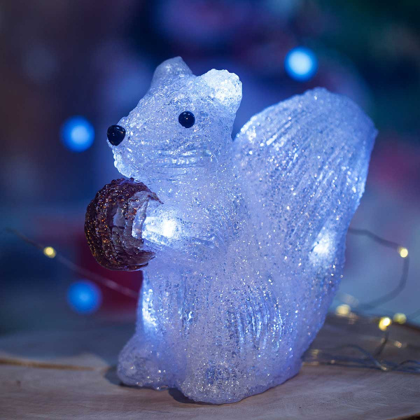 Фигурка новогод.Белочка светодиод 20-20-13 7реж 22*20см (12)