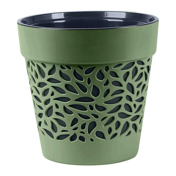 Кашпо Блоссом 3,5 л Оливковый/Антрацит КШ-0502 х12 