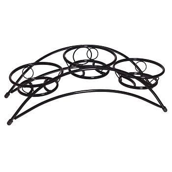 Подставка д/цветов "Мостик 3" d=130мм Черная/Бронза Тверь