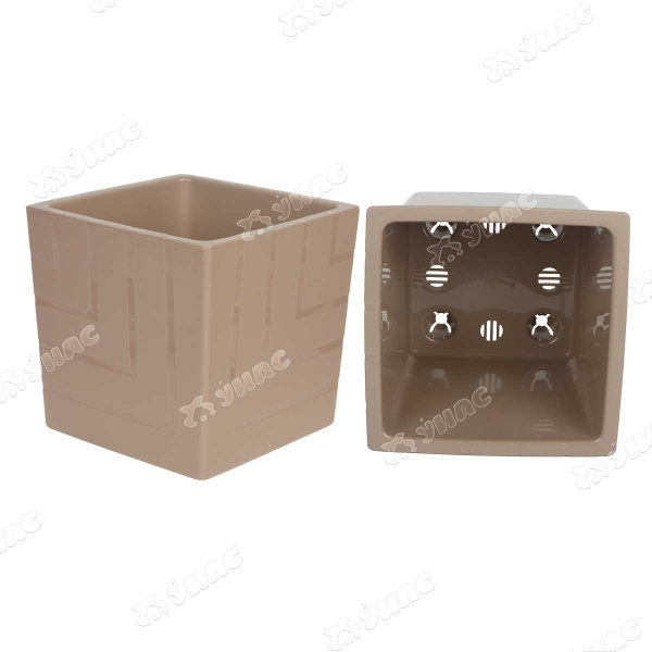 Горшок "Квадро" 3,3л Фраппе с вкладкой КB16-90 Ливингрин х8 