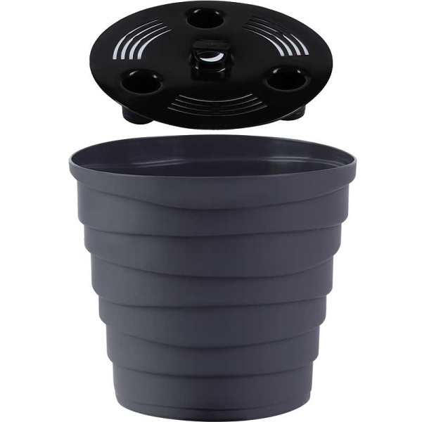 Кашпо БАРХАН 0,9л Антрацит КШ-4314 х30 