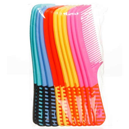 Расческа NA680/668 (цена за 12шт) пластиковая,большая,с наборной ручкой, 20см 