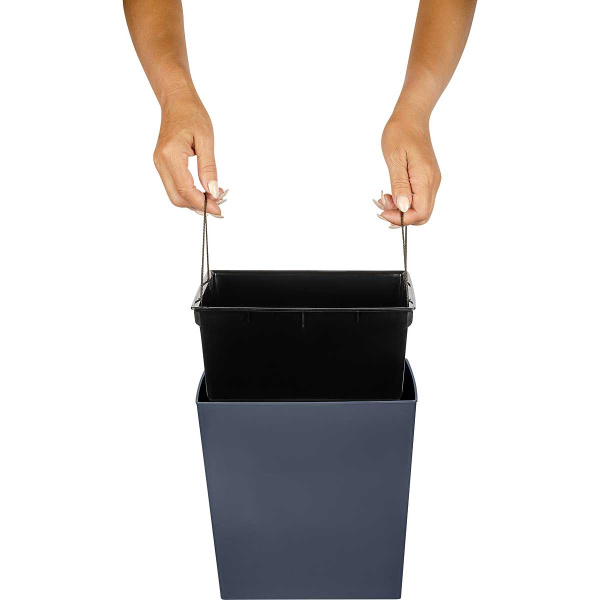 Горшок КУБ 11,6л 250х250мм Вулкан серый х6 