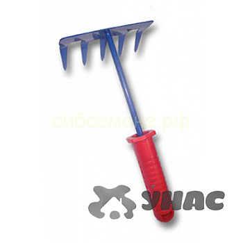 Грабли малые 5-ти зубчатая с ручкой 010904-1 Инструм-Агро