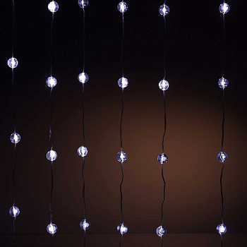 Гирлянда штора LLN-27-1-3  3*1,6м 10н ШАР Т.БЕЛ